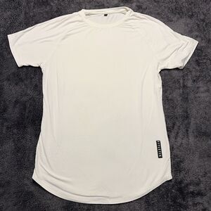 Fitletix Shirt Size Small S Men's Beige Ivory Athleisure Gym Stretch Modal Tee